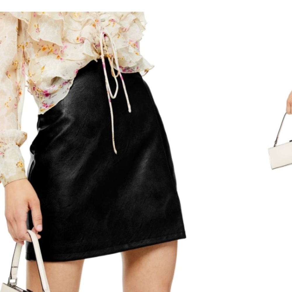 NWT topshop leather skirt
